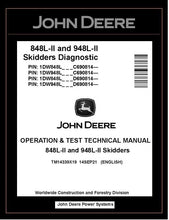 Load image into Gallery viewer, TM14339X19 John Deere 848L-II 948L-II Skidder Operation and Test Manual PDF