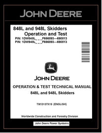 John Deere 848L & 948L Skidder Test Manual TM13137X19