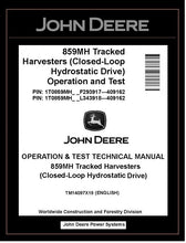 Load image into Gallery viewer, TM14097X19 John Deere 859MH Harvester