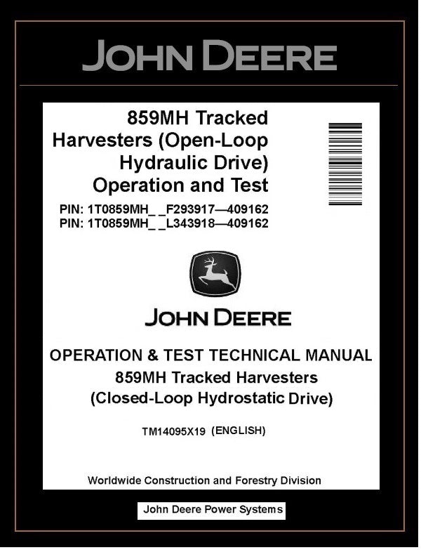 TM14095X19 John Deere 859MH Harvester