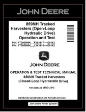 Load image into Gallery viewer, TM14095X19 John Deere 859MH Harvester