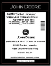 Load image into Gallery viewer, John Deere 859MH Harvester TM13183X19 Operation &amp; Test Manual