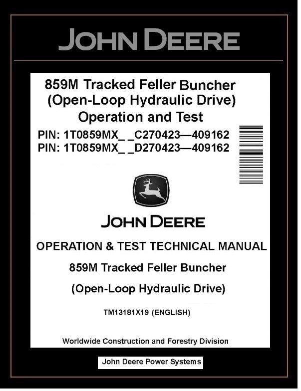 TM13181X19 John Deere 859M Feller Buncher PDF
