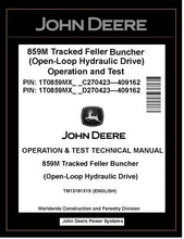 Load image into Gallery viewer, TM13181X19 John Deere 859M Feller Buncher PDF