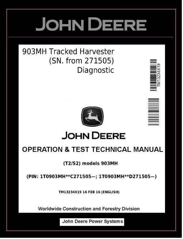 TM13234X19 John Deere 903MH Harvester PDF