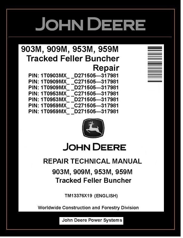 TM13376X19 John Deere 903M 959M Feller Buncher PDF