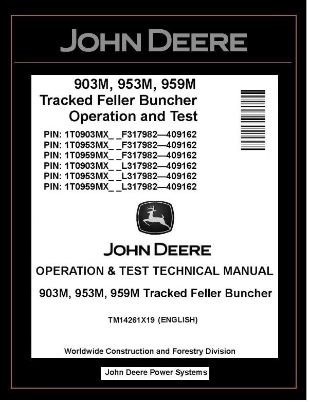 TM14261X19 John Deere 903M 953M 959M Feller Buncher