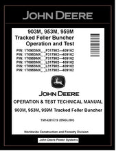 Load image into Gallery viewer, TM14261X19 John Deere 903M 953M 959M Feller Buncher
