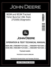 John Deere 909M & 959M Tracked Feller Buncher TM13233X19 Manual