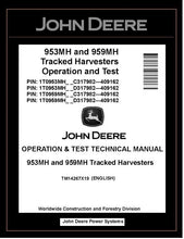 Load image into Gallery viewer, TM14267X19 John Deere 953MH, 959MH Tracked Harvester
