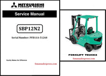 Load image into Gallery viewer, PDF Mitsubishi SBP12N2 Forklift Service Repair Manual