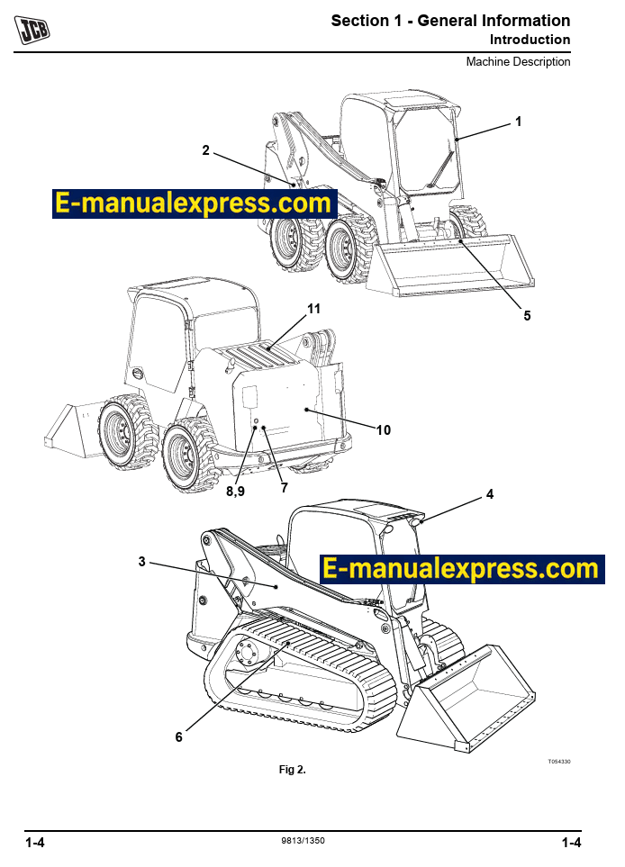 Download JCB 135, 155, 175, 190, 205, 150T, 190T, 205T Skid Steer Loader PDF Service Repair Manual
