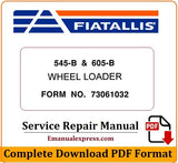 Download PDF - Fiat Allis 545-B, 605-B Wheel Loader Service Repair Manual