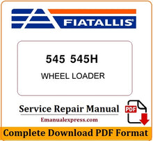 Load image into Gallery viewer, Download PDF - Fiat Allis 545, 545H Wheel Loader Service Repair Manual