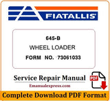 Download PDF - Fiat Allis 645-B Wheel Loader Service Repair Manual