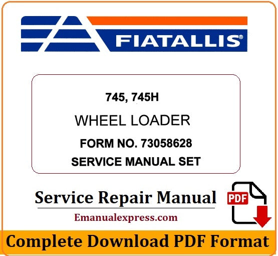 Download PDF - Fiat Allis 745, 745H Wheel Loader Service Repair Manual