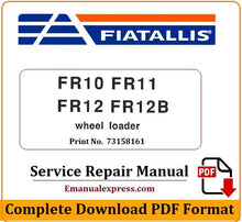 Load image into Gallery viewer, Download PDF - FiatAllis FR10, FR11, FR12, FR12B Wheel Loader Service Repair Manual