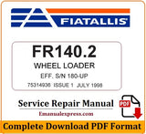 Download PDF - Fiat Allis FR140.2 Wheel Loader Service Repair Manual