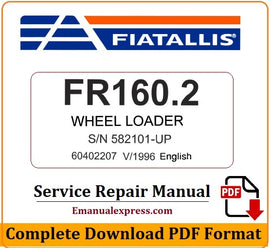 Download PDF - Fiat Allis FR160.2 Wheel Loader Service Repair Manual