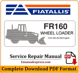 Download PDF - Fiat Allis FR160 Wheel Loader Service Repair Manual