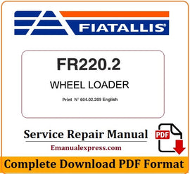Download PDF - Fiat Allis FR220.2 Wheel Loader Service Repair Manual