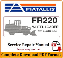 Load image into Gallery viewer, Download PDF - FiatAllis FR220 Wheel Loader Service Repair Manual
