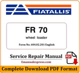 Download PDF - Fiat Allis FR70 Wheel Loader Service Repair Manual