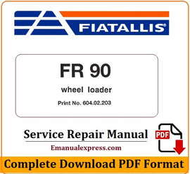 Download PDF - Fiat Allis FR90 Wheel Loader Service Repair Manual