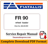 Download PDF - Fiat Allis FR90 Wheel Loader Service Repair Manual