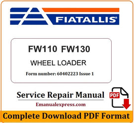 Download PDF - Fiat Allis FW110, FW130 Wheel Loader Service Repair Manual
