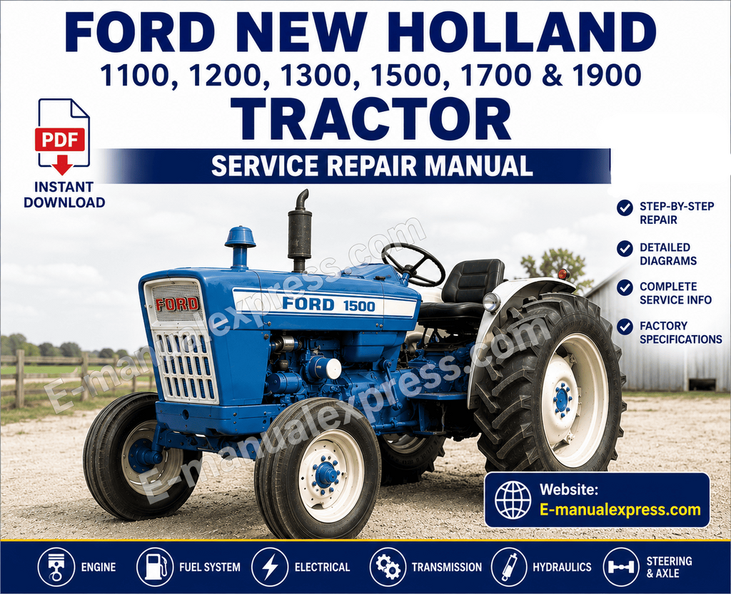 Ford New Holland 1200 1300 1500 1700 1900 Tractor Service Repair Manual PDF Download OEM Workshop Manual