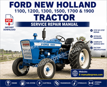 Load image into Gallery viewer, Ford New Holland 1200 1300 1500 1700 1900 Tractor Service Repair Manual PDF Download OEM Workshop Manual