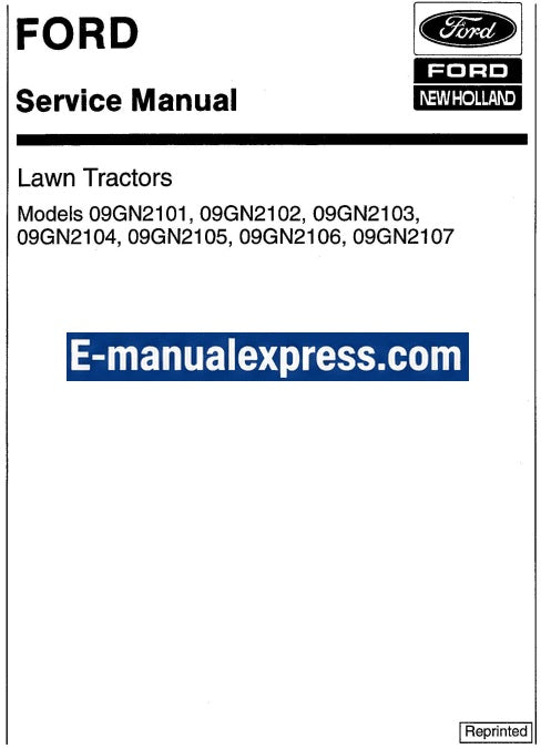 Ford LT8 LT11 LT11H Lawn Tractor Service Repair Manual PDF Download OEM Factory Workshop Manual