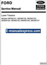 Load image into Gallery viewer, Ford LT8 LT11 LT11H Lawn Tractor Service Repair Manual PDF Download OEM Factory Workshop Manual