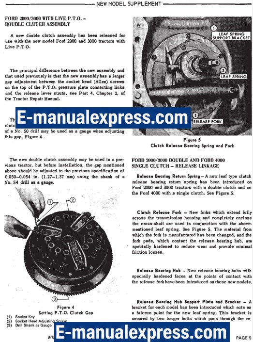 Ford 2000 3000 4000 5000 7000 3400 3500 3550 4400 4500 5500 5550 Tractor Service Manual PDF Download