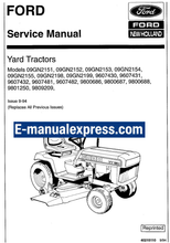 Load image into Gallery viewer, Ford YT12.5 YT14 YT16 YT16H YT18H Yard Tractor Service Repair Manual PDF Download OEM Factory Workshop Manual