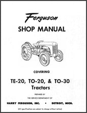 Load image into Gallery viewer, Harry Massey Ferguson TE-20 TO-20 &amp; TO-30 Tractor PDF