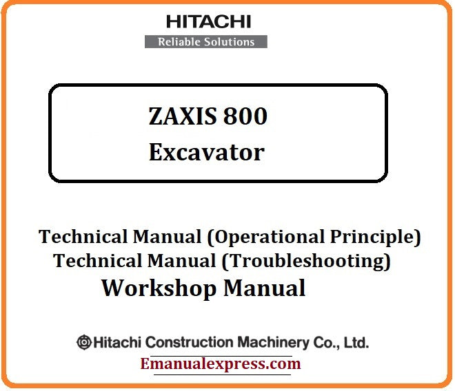 Download PDF - Hitachi ZAXIS 800 Excavator Service Repair Manual
