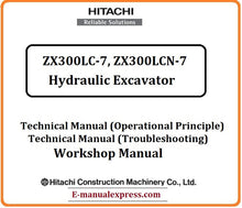 Load image into Gallery viewer, Download PDF - Hitachi ZX300LC-7, ZX300LCN-7 Hydraulic Excavator Service Repair Manual