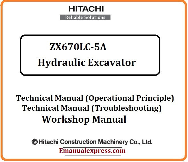 Download PDF - Hitachi ZX670LC-5A Hydraulic Excavator Service Repair Manual