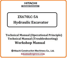 Load image into Gallery viewer, Download PDF - Hitachi ZX670LC-5A Hydraulic Excavator Service Repair Manual