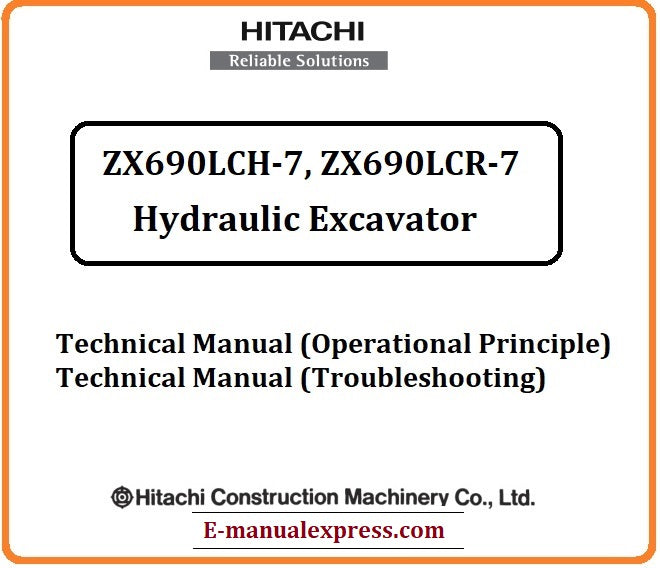 Download PDF - Hitachi ZX690LCH-7, ZX690LCR-7 Hydraulic Excavator Service Repair Manual