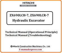 Load image into Gallery viewer, Download PDF - Hitachi ZX690LCH-7, ZX690LCR-7 Hydraulic Excavator Service Repair Manual