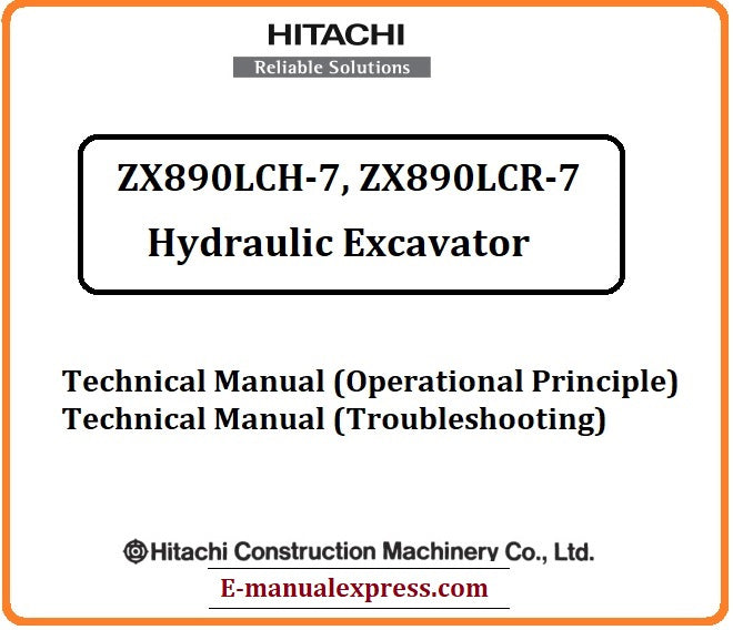 Download PDF - Hitachi ZX890LCH-7, ZX890LCR-7 Hydraulic Excavator Service Repair Technical Manual