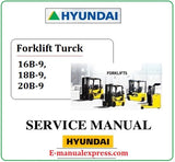 Hyundai 16B-9, 18B-9, 20B-9 PDF Download Forklift Service Manual