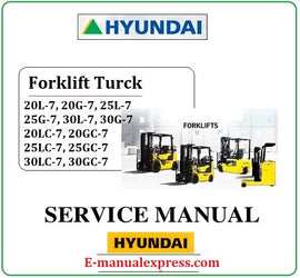 Hyundai 20L-7, 20G-7, 25L-7, 25G-7, 30L-7, 30G-7, 20LC-7, 20GC-7, 25LC-7, 25GC-7, 30LC-7, 30GC-7