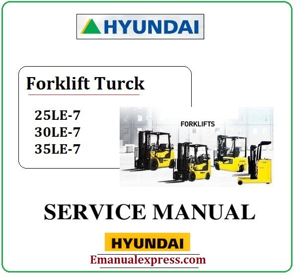 Download PDF - Hyundai 25LE-7, 30LE-7, 35LE-7 Forklift Truck Service Repair Manual