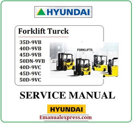 Download PDF - Hyundai 35D-9VB, 40D-9VB, 45D-9VB, 50D-9VC Forklift Truck Service Repair Manual