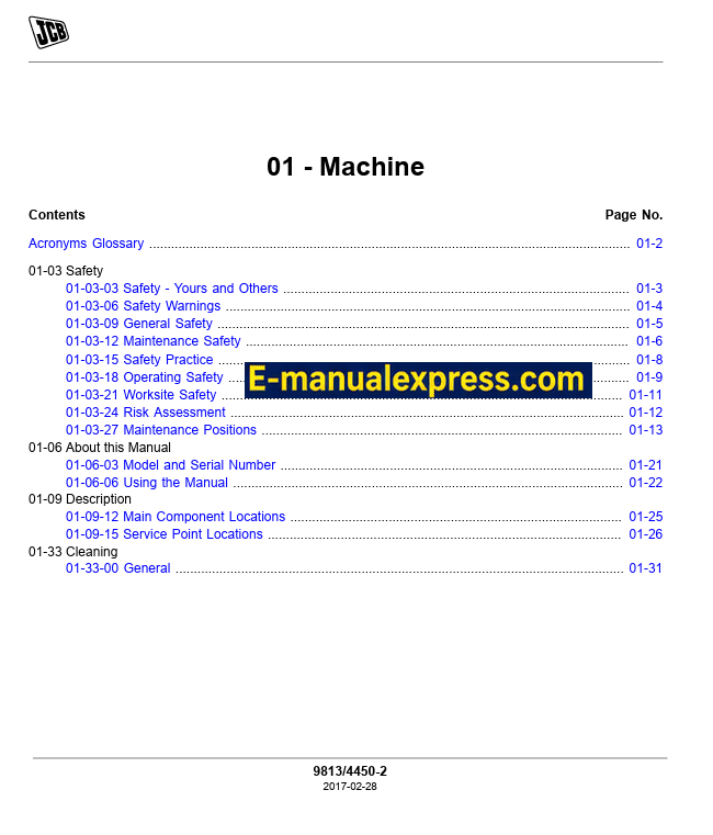 Download JCB 135 HD, 155 HD Skid Steer Loader PDF Service Repair Manual