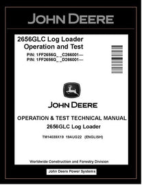 TM14039X19 John Deere 2656GLC Log Loader Operation & Test Technical Manual PDF
